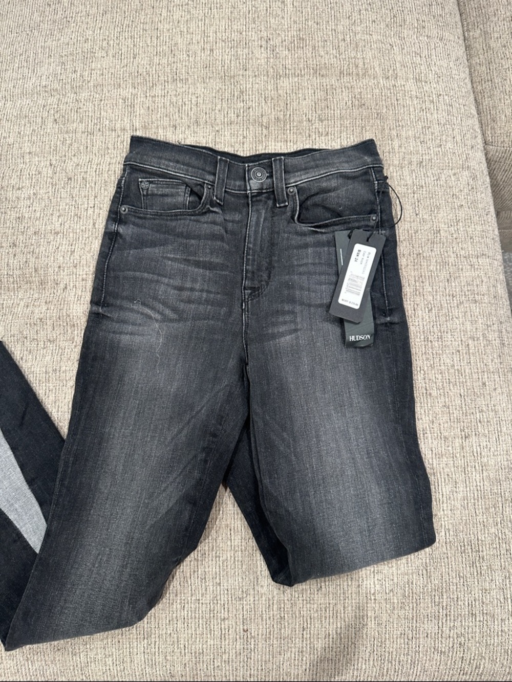 Hudson Jeans womens Black-Grey Slim Straight Jeans